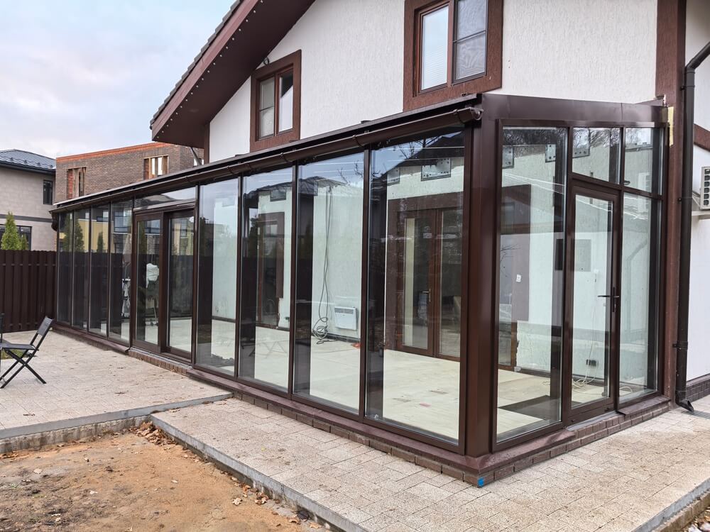 Зимний сад в частном доме — работа Wall Glass